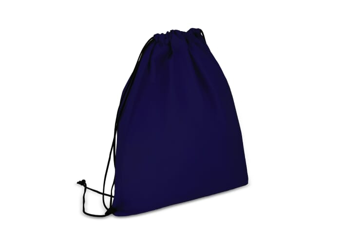 Sac à cordons publicitaire intissé rPET 75g Bleu foncé